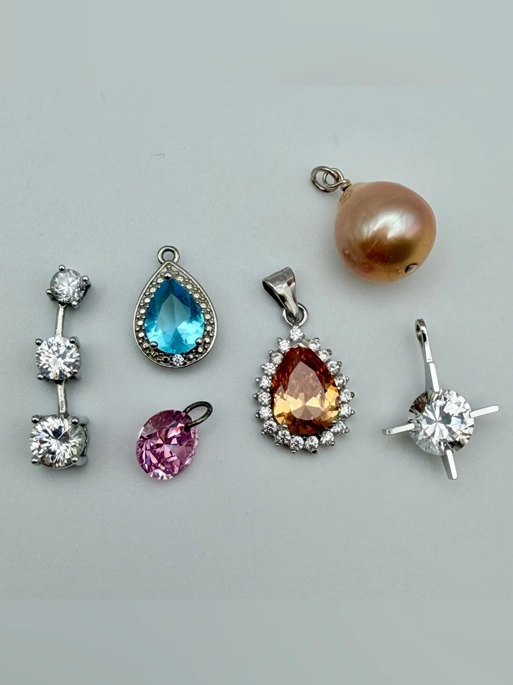 Lot of 6 Pendants Dainty Feminine Cute